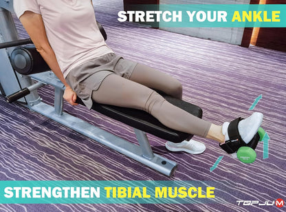 Dumbbell Foot Attachment, Tibialis Trainer, Adjustable Ankle Weights, Ankle Straps for Weight Lifting, Leg Workouts at Home for Hip Flexors, Shin Splint, Hamstring Curls, Leg extensions, Home Gym