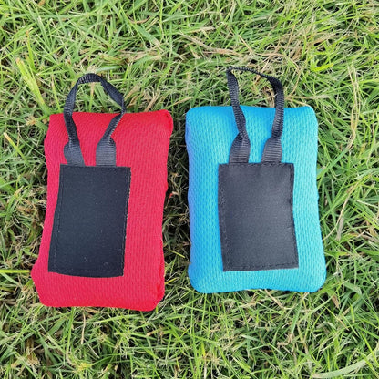 2Pcs Mini Pocket Picnic Blanket, 70×110cm Lightweight Pocket Camping Tarp, Washable Quick Dry Compact Beach Mat for Outdoors Recreation, Durable Waterproof Sand Proof Camping Travel Mat (Red + Blue)