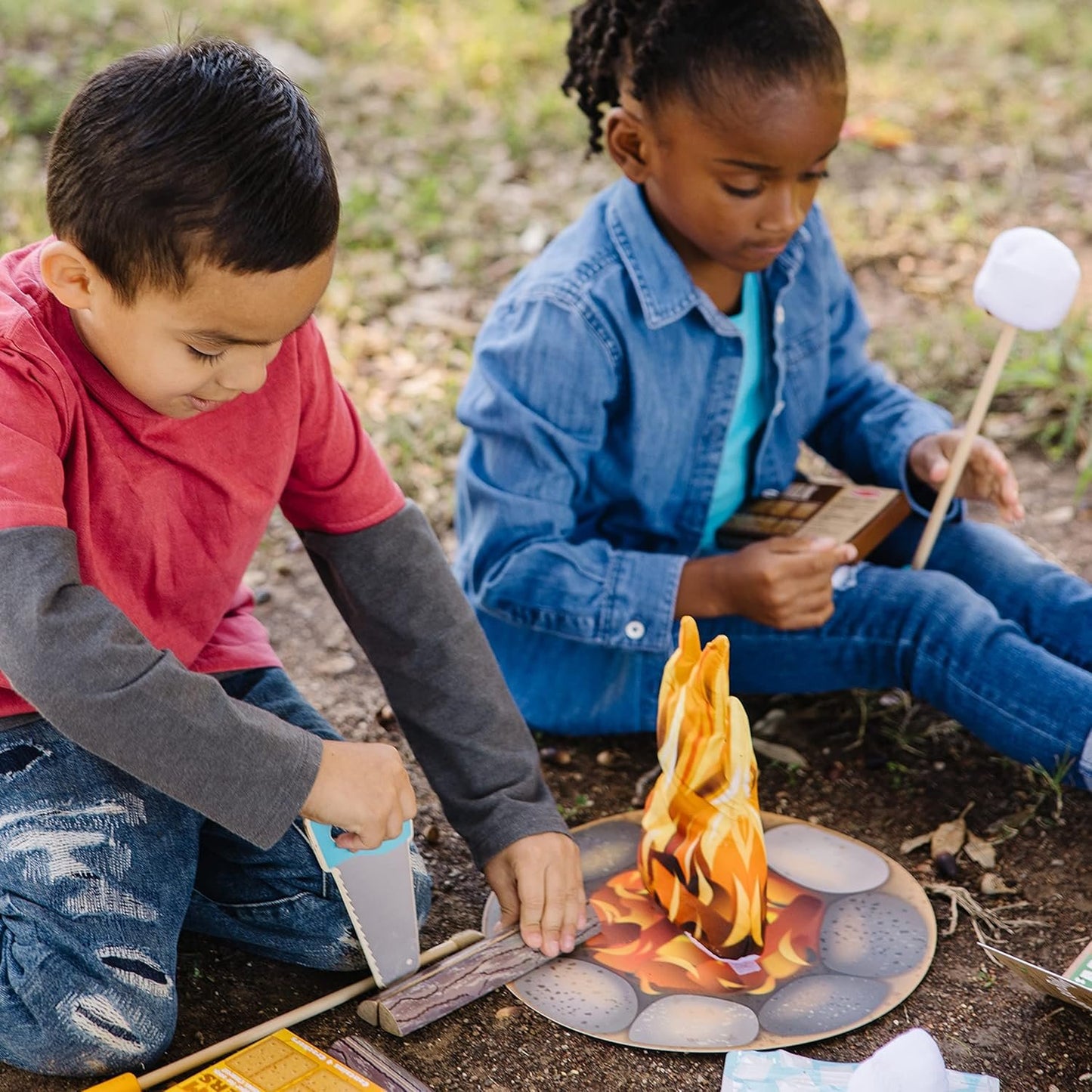 Melissa & Doug Let's Explore Campfire S'Mores Play Set, Play Campfire Sets For Kids Ages 3+