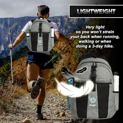 Bago Lightweight Small Hiking Backpack for Women and Men - 25L Travel Day Pack - Foldable Hiking Daypack Ultralight