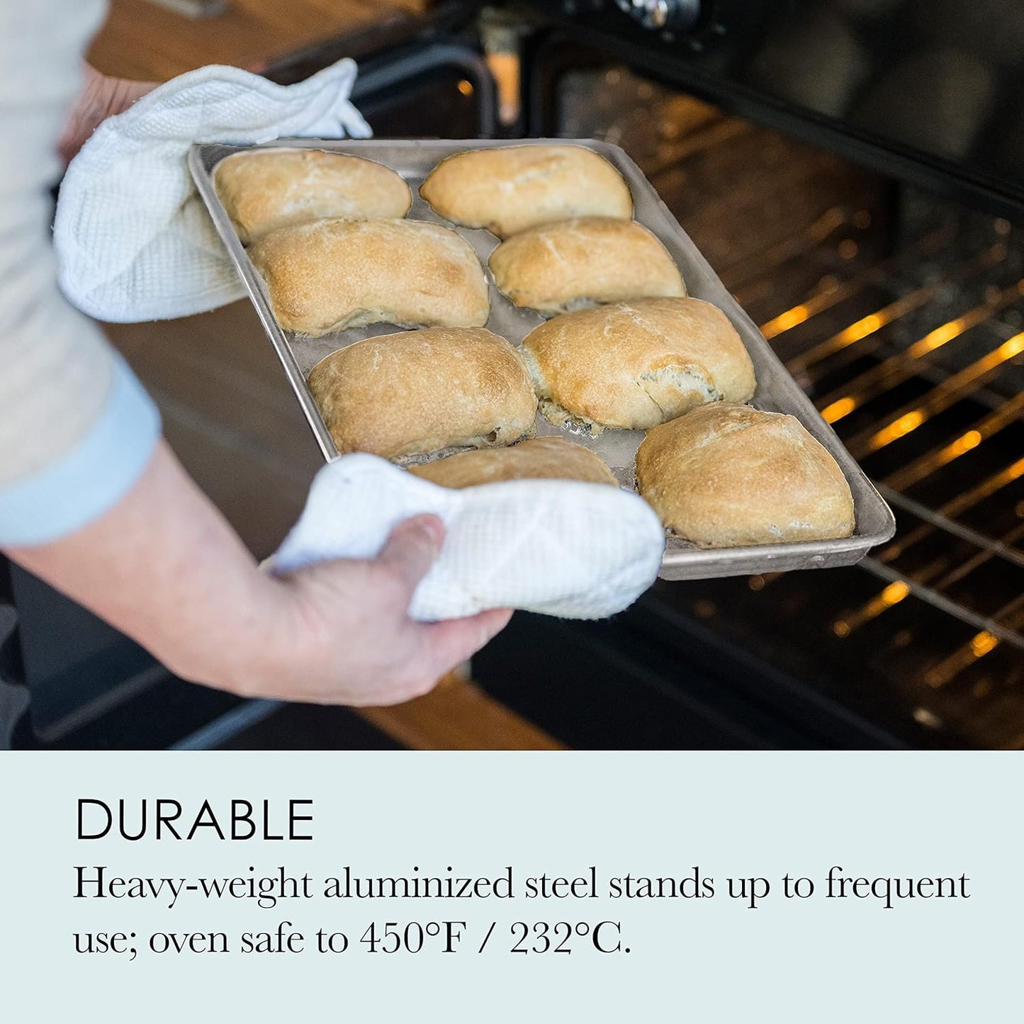 Chicago Metallic - Jelly Roll Pan, Heavy Duty Aluminized Steel Baking Pan (15" x 10")