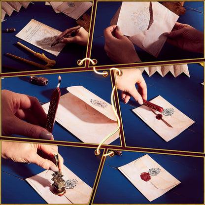 Harry Potter Stationery Set with Magic Pens, Envelopes, Writing Paper, Children and Adults, Letter Writing Set