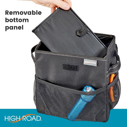 High Road Carganizer Car Storage Organizer with Lid - Multipurpose Small Car Storage Box, Back or Front Seat Organizer, Auto Console or Trunk Organizer - Univeral Fit in All Vehicles