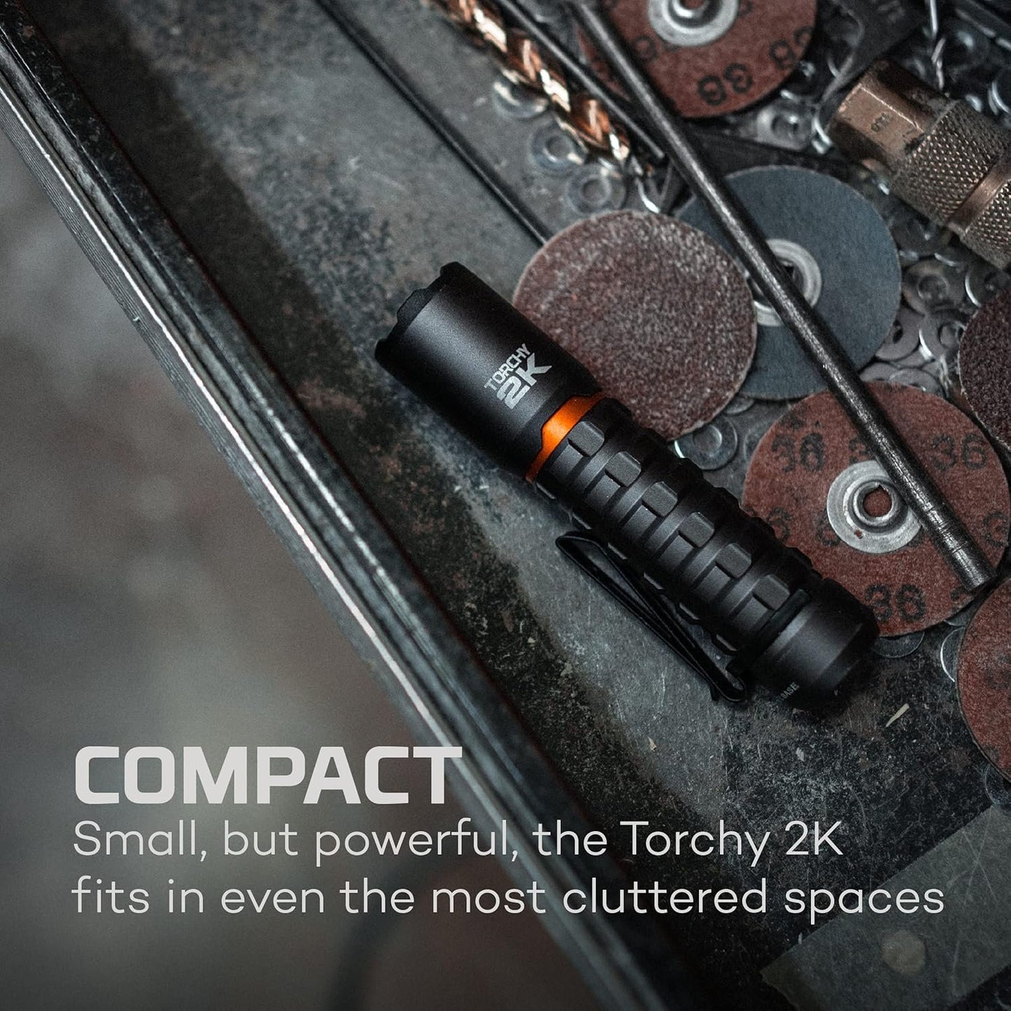 NEBO Torchy 2K Rechargeable Pocket Flashlight, 4 cm x 3 cm x 11 cm
