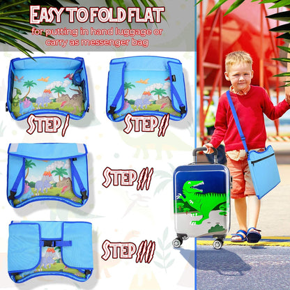 EcoZen Lifestyle Kids Travel Tray - Car Seat Tray Keeps Kids Entertained, Anti-Bacteria Coating, Universal Fit, Black