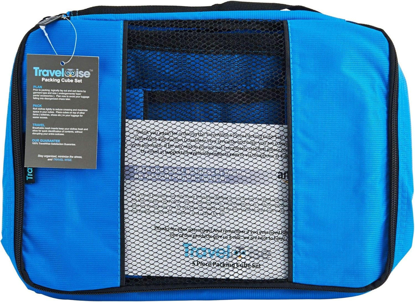 TravelWise Luggage Packing Organization Cubes 5 Pack