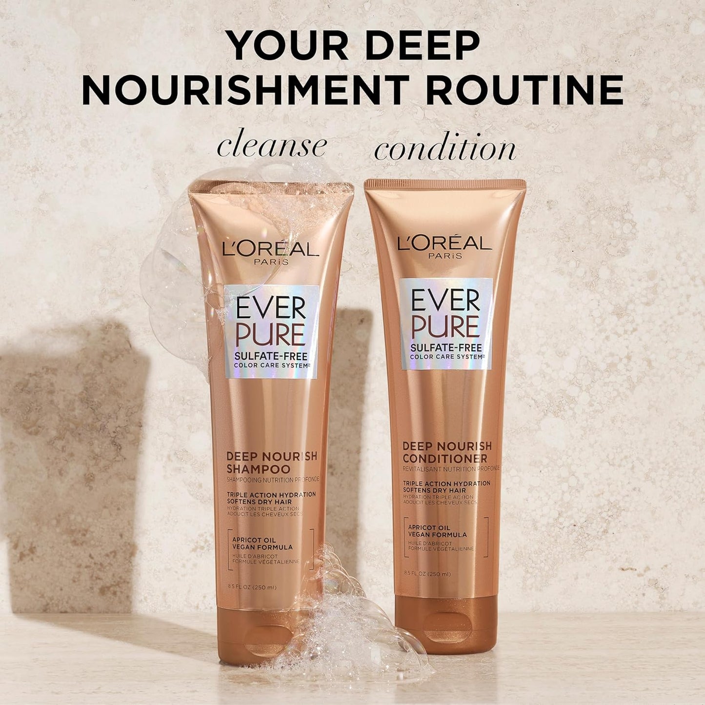 L'Oréal Paris EverCreme Sulfate Free Deep Nourish Conditoner, 8.5 fl. oz.