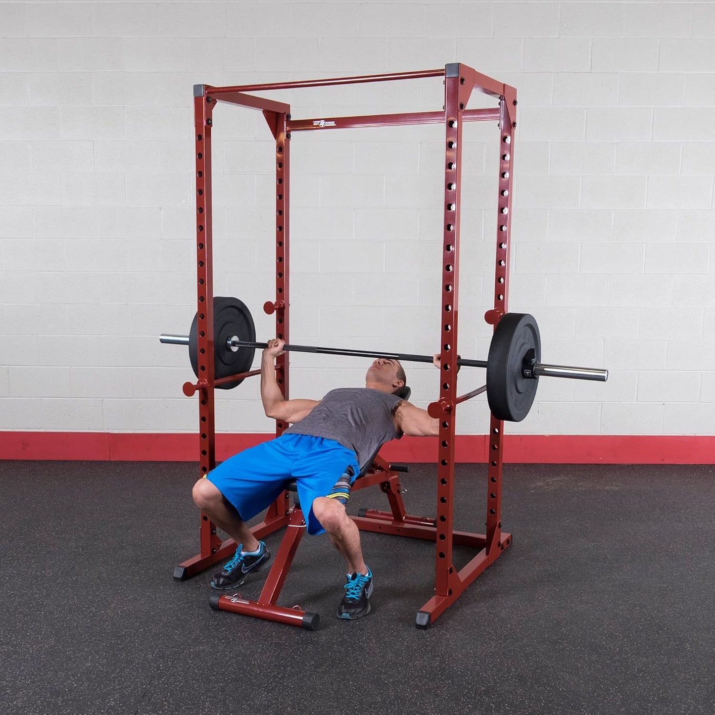Best Fitness Power Rack, Red