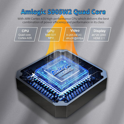 Android 11.0 TV Box,X96 Mini Amlogic S905W2 Quad Core RAM 2GB ROM 16GB Dual WiFi 2.4G/5.8G 4K HDR+ Smart Android 11.0 Media Player TV Box