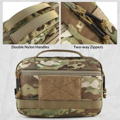 VOTAGOO GEAR Tactical Toiletry Bag Hygiene Bag EDC Military Tool Molle Pouches Small Dopp Kit Travel Shower Bag for Men