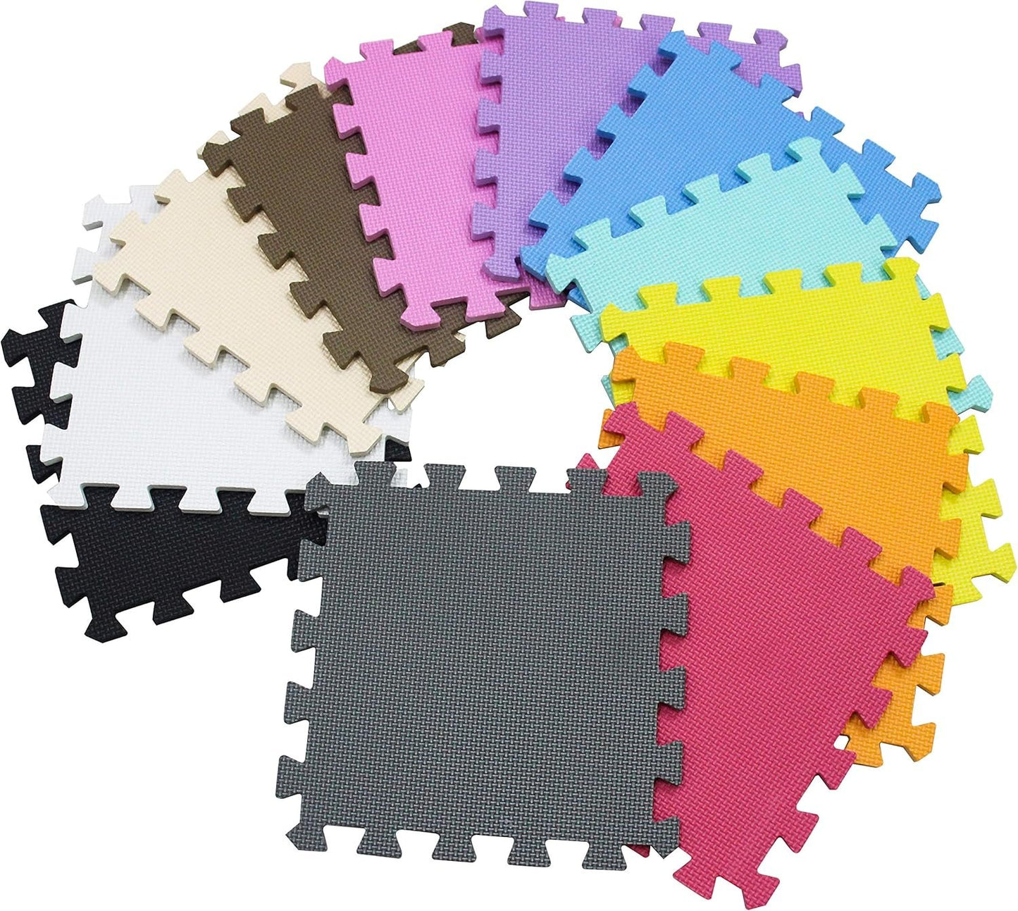 meiqicool 18 Foam Mats Toy Ideal Gift,Colorful Tiles Multi Use,Create & Build A Safe Play Area Interlocking Puzzle eva Non-Toxic Floor for Children Toddler Infant Kids Baby Room & Yard Superyard 0112