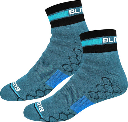 BLITZSOX Hi-Tech Performance Athletic Quarter Socks for Men Women (Running, Workouts & Fitness Training), Pack of 3