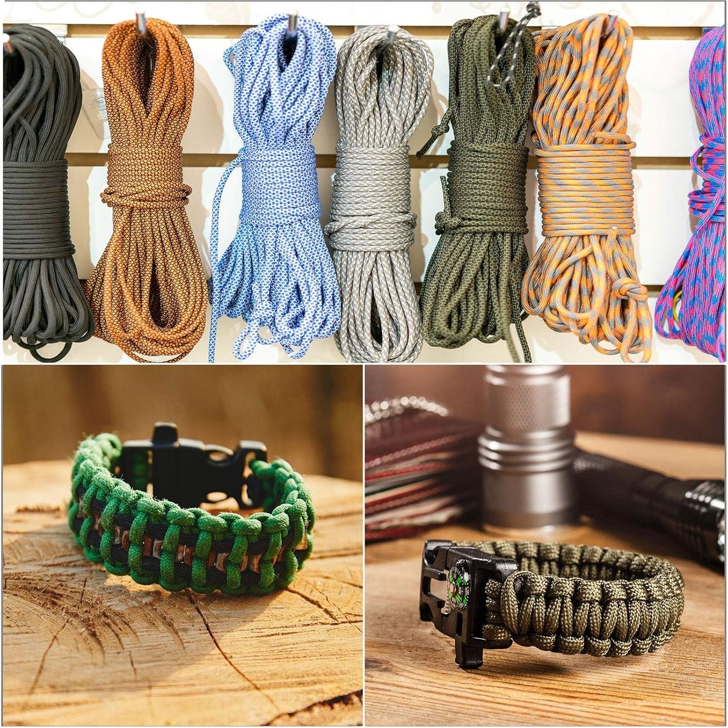 Stainless Steel FID Set Paracord FID Marlinspike Set Paracord Stitching Lacing Stitching Needles and Smoothing Tool Knotter Tools for Leather or Paracord Work (Silver)