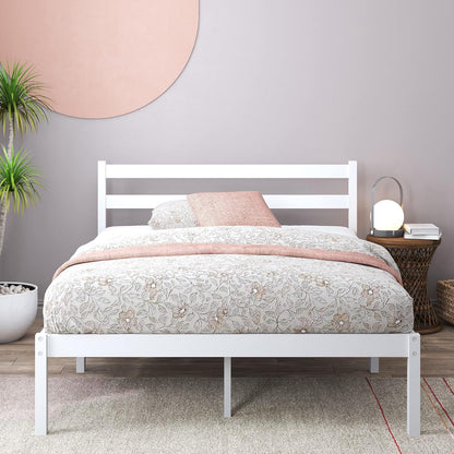 Zinus Bamboo King Single Bed Frame Wooden Bed White | Timber Slats, Strong Solid Wood, Mattress Base | 5Yrs Warranty | Bedroom Furniture with Storage Space
