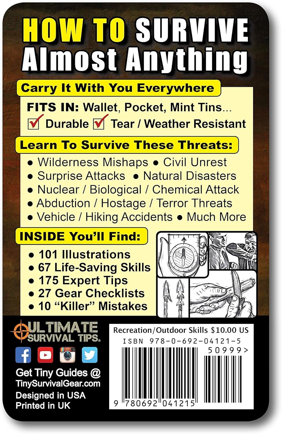 Tiny Survival Guide: A Life Insurance Policy in Your Pocket - The Ultimate Survive Anything Everyday Carry: Emergency, Disaster Preparedness Micro-Guide