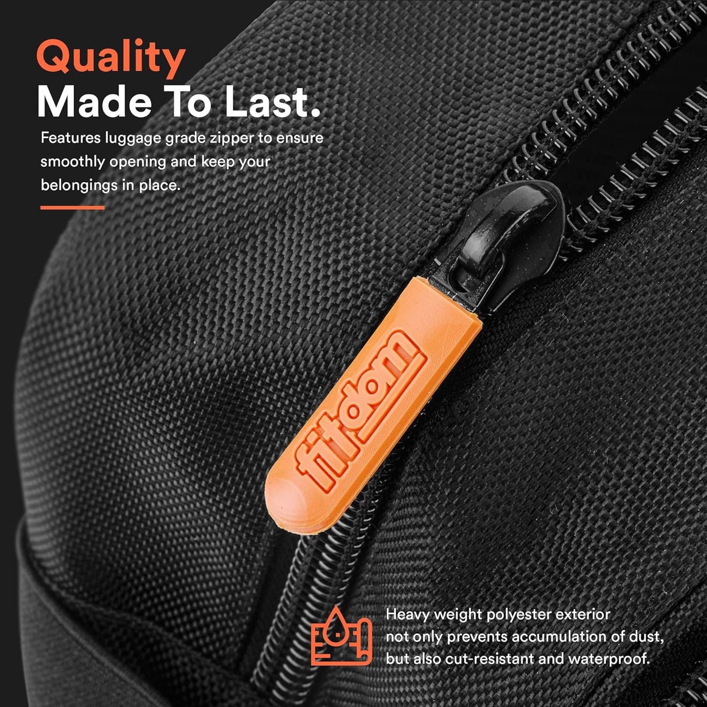 Fitdom Tactical Toiletry Bag Dopp Kit Case For Men. Perfect For Travel & Storage. Fits Large & Small Cosmetic Makeup, Clipper, Toothbrush, Shower, Shaving & Grooming Care. Best Overnight Organizer,