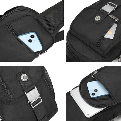NICGID Sling Bag Chest Shoulder Backpack Crossbody Bags for Tablet Laptop Outdoor Hiking Men Women