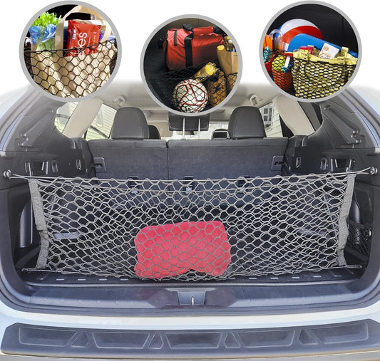 Envelope Style Elastic Trunk Mesh Cargo Net for Subaru Outback 2021-2023 - Premium Trunk Organizers and Storage - Luggage Net for SUV - Best Car Organizer for Subaru Outback