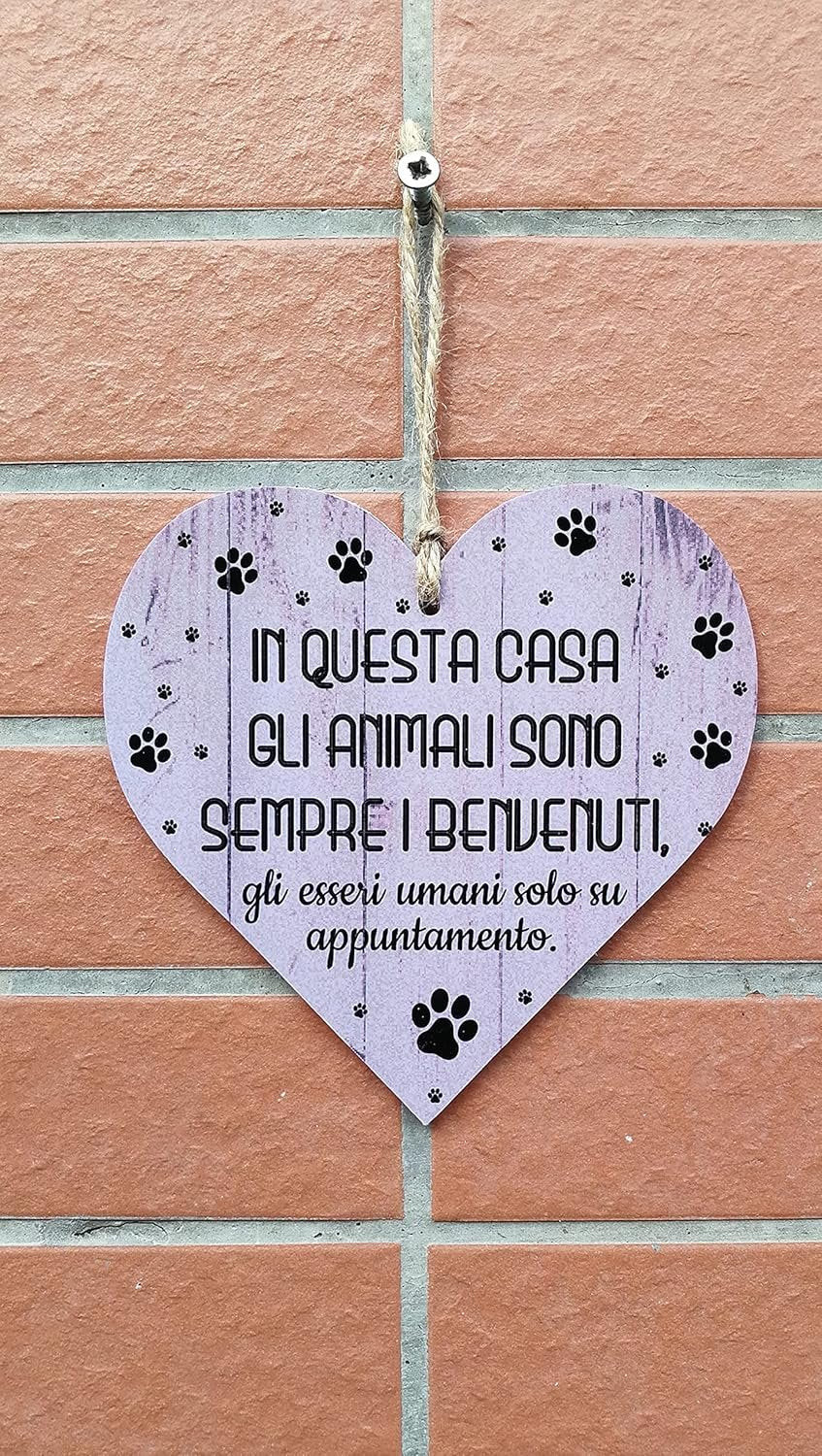 CARISPIBET Animals Wall Plaque Hanging Decorative Sign Cute Home Decoration Living Room Kitchen Signs Home Signs 12 x 12 cm