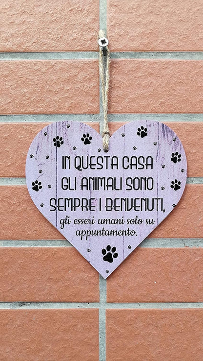 CARISPIBET Animals Wall Plaque Hanging Decorative Sign Cute Home Decoration Living Room Kitchen Signs Home Signs 12 x 12 cm