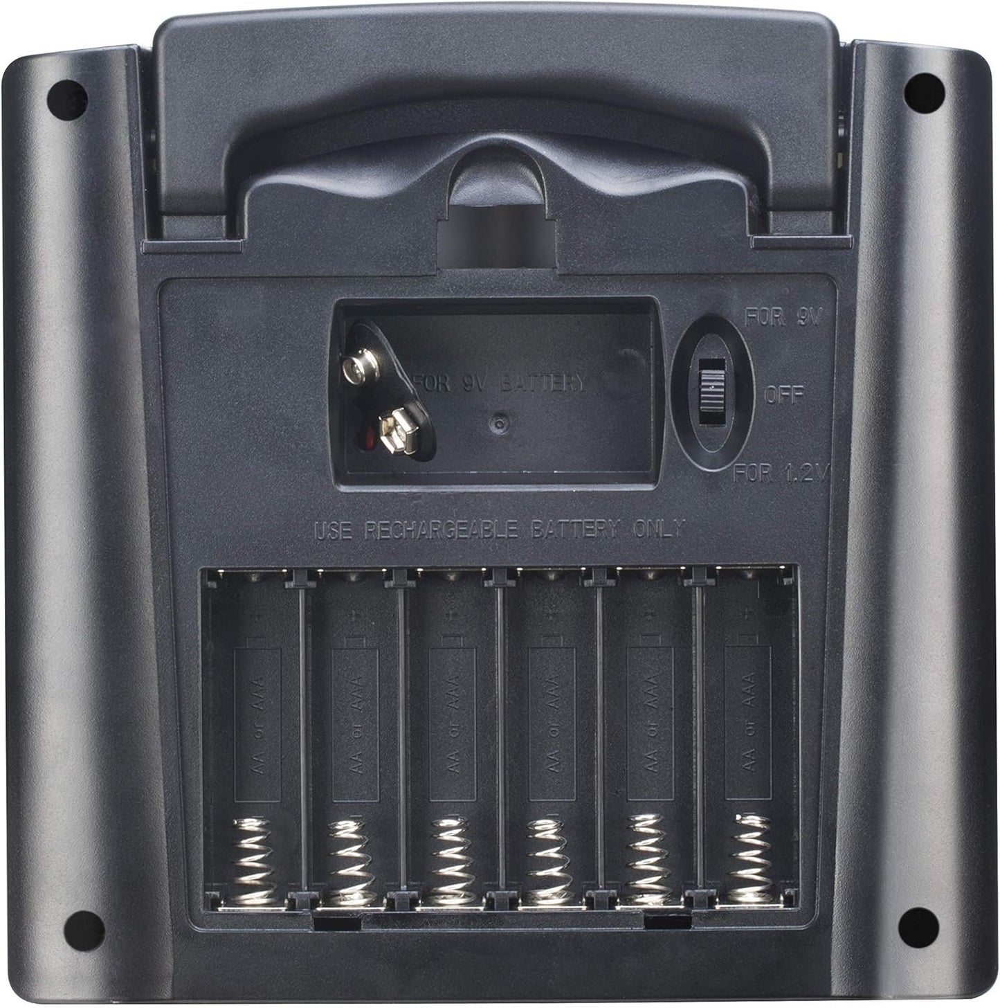Sunway Solar AA AAA Battery Charger for Rechargeable Batteries 1.2V NiMH NiCD with Built-in 2Watt Solar Panel Portable Charger For1.2V Ni-MH Ni-CD Household Battery