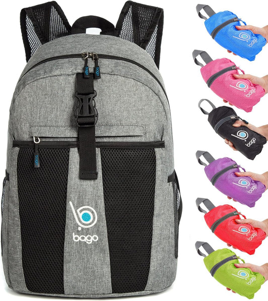 Bago Lightweight Small Hiking Backpack for Women and Men - 25L Travel Day Pack - Foldable Hiking Daypack Ultralight
