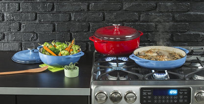 Lodge EC3CC33 Color 3-Quart Covered Casserole (Caribbean Blue)