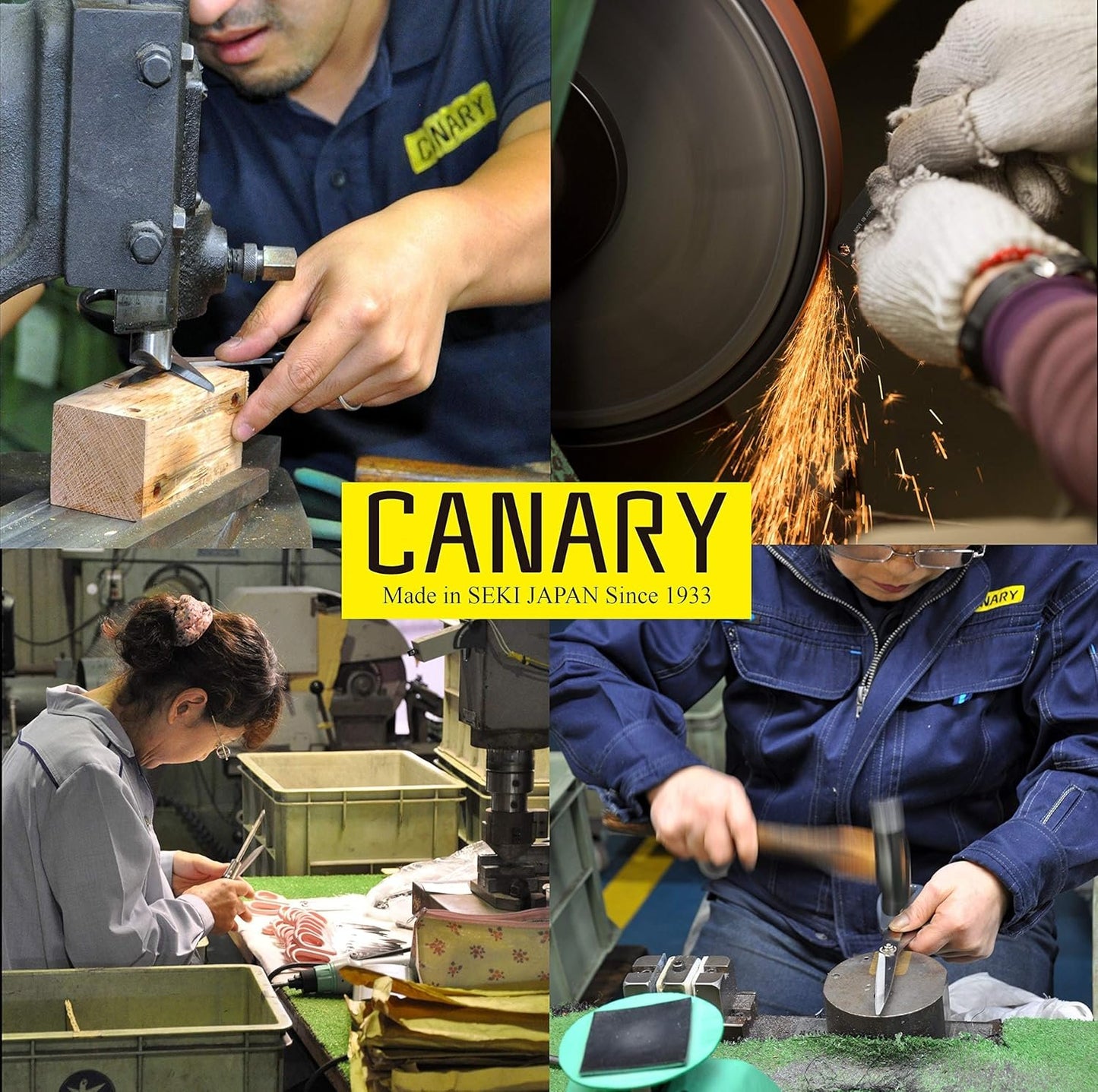 CANARY Corrugated Cardboard Cutter Dan Chan, Safety Box Cutter Knife [Non-Stick Fluorine Coating Blade], Made in Japan, Yellow (DC-190F-1)