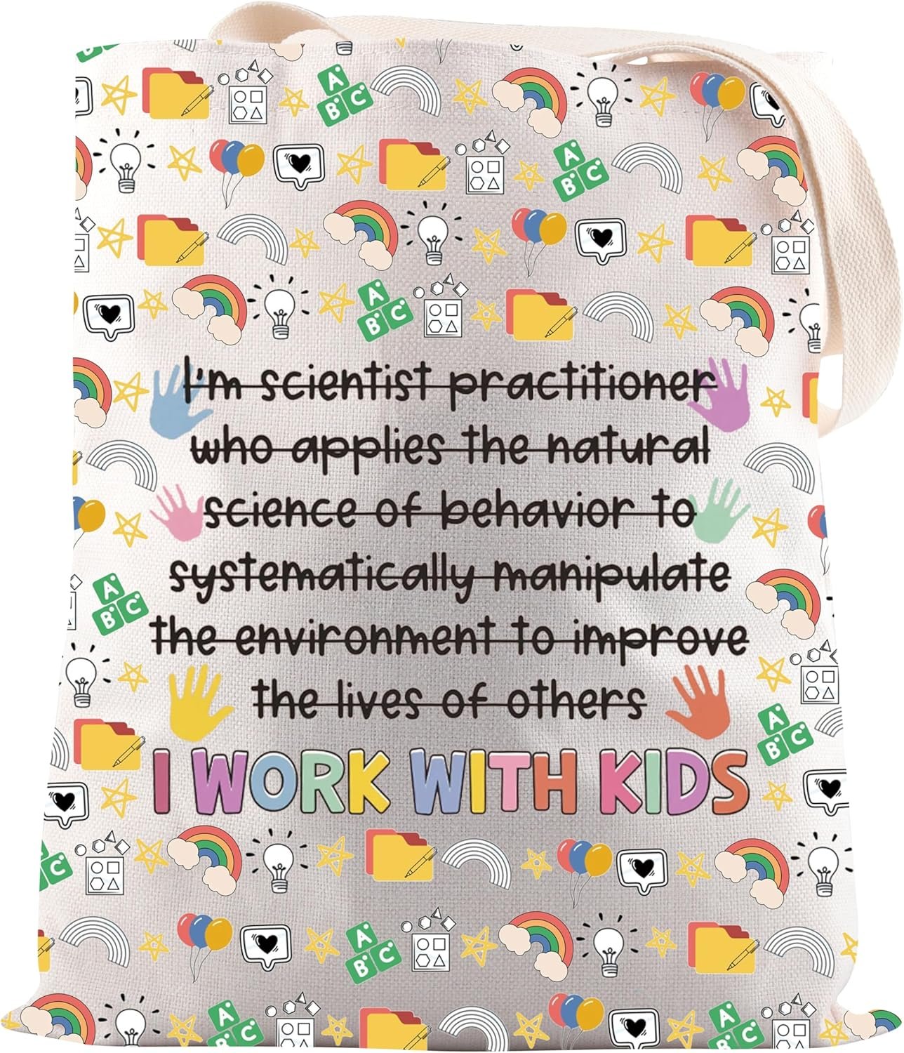 RBT Registered Behavior Tech Work With Kids Tote Bag School Autism Clinic SPED Para Gift