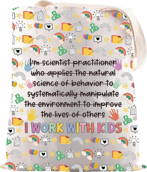 RBT Registered Behavior Tech Work With Kids Tote Bag School Autism Clinic SPED Para Gift