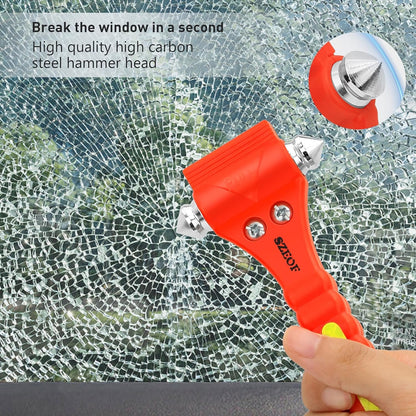 SZEOF Car Window Breaker,Glass Breaker,Car Window Breaker and Seatbelt Cutter,Multi-Functional Car Safety Hammer,Car Emergency Kit,2 Packs(Orange)â€¦