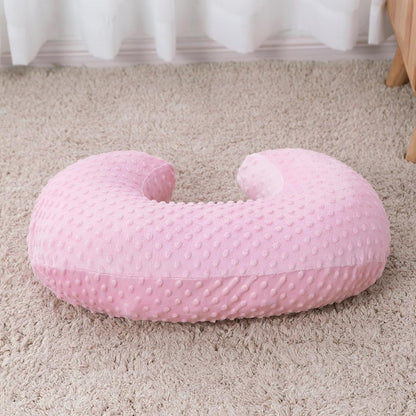 ESEN Baby Nursing Pillow and Body Positioner for Breast Feeding and Bottle Feeding, Ultra Soft Baby Breastfeeding Pillows with Removable Nursing Pillow Cover for More Support for Mom and Baby (Pink)