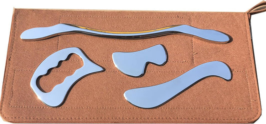 VOOP MOZZ Gua sha tool Stainless Steel Guasha Massage Tool-IASTM Tool Muscle Scraper for soft Tissue Mobilization Physical Therapy use back, leg,shoulder (XGshansipcs)