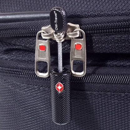OW-Travel TSA Approved Luggage Locks - 4 Pack Black Barrel Padlock Key - Heavy Duty Zinc Alloy - Suitcase, Zipper, Bag, Case, Backpack, Locker, Tool Box, Outdoor