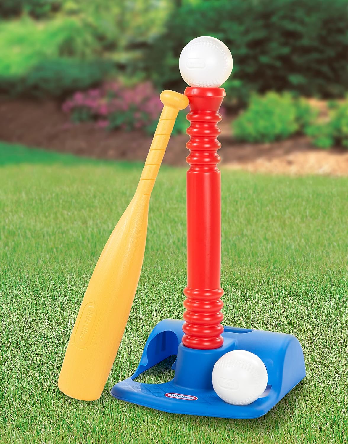 LITTLE TIKES TotSports T-Ball Set, Primary Colors, 2 Balls