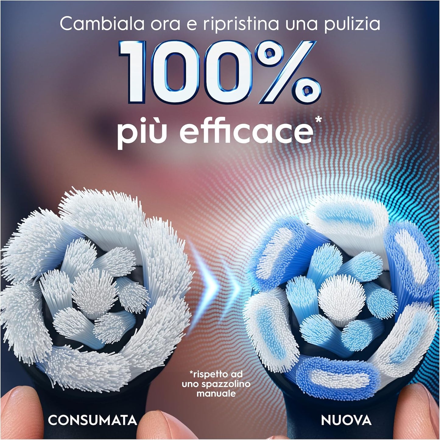 Oral-B iO Ultimate Clean Electric Toothbrush Heads, Pack of 8 Black Replacement Heads, Removes 100% of Plate, Designed for Your Oral-B IO, Fits the Letterhole