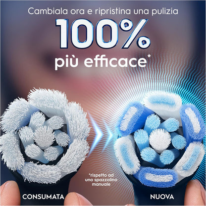 Oral-B iO Ultimate Clean Electric Toothbrush Heads, Pack of 8 Black Replacement Heads, Removes 100% of Plate, Designed for Your Oral-B IO, Fits the Letterhole