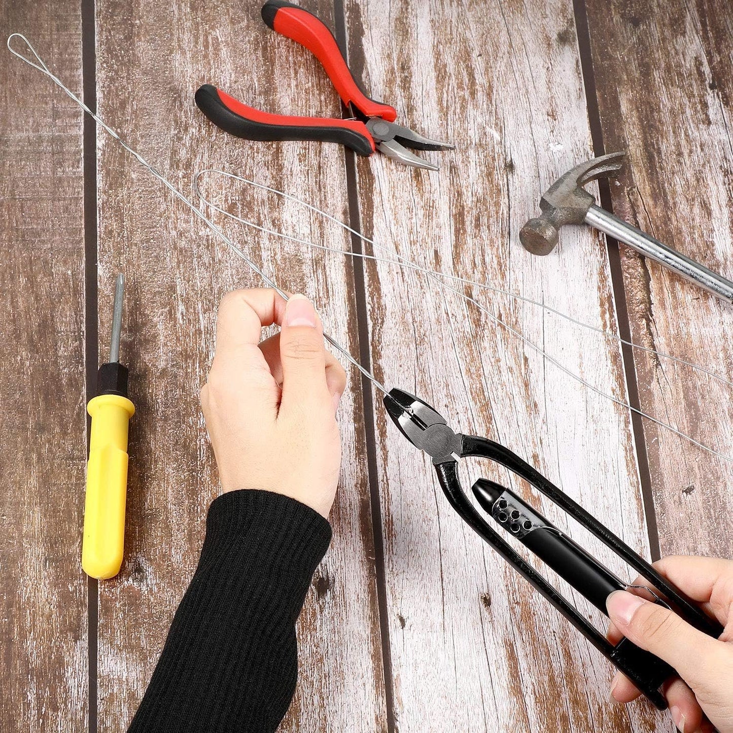 6 Inch Safety Wire Pliers, Wire Twisting Tool Lock Wire Pliers, Twister Tool for Aircraft Auto Industry