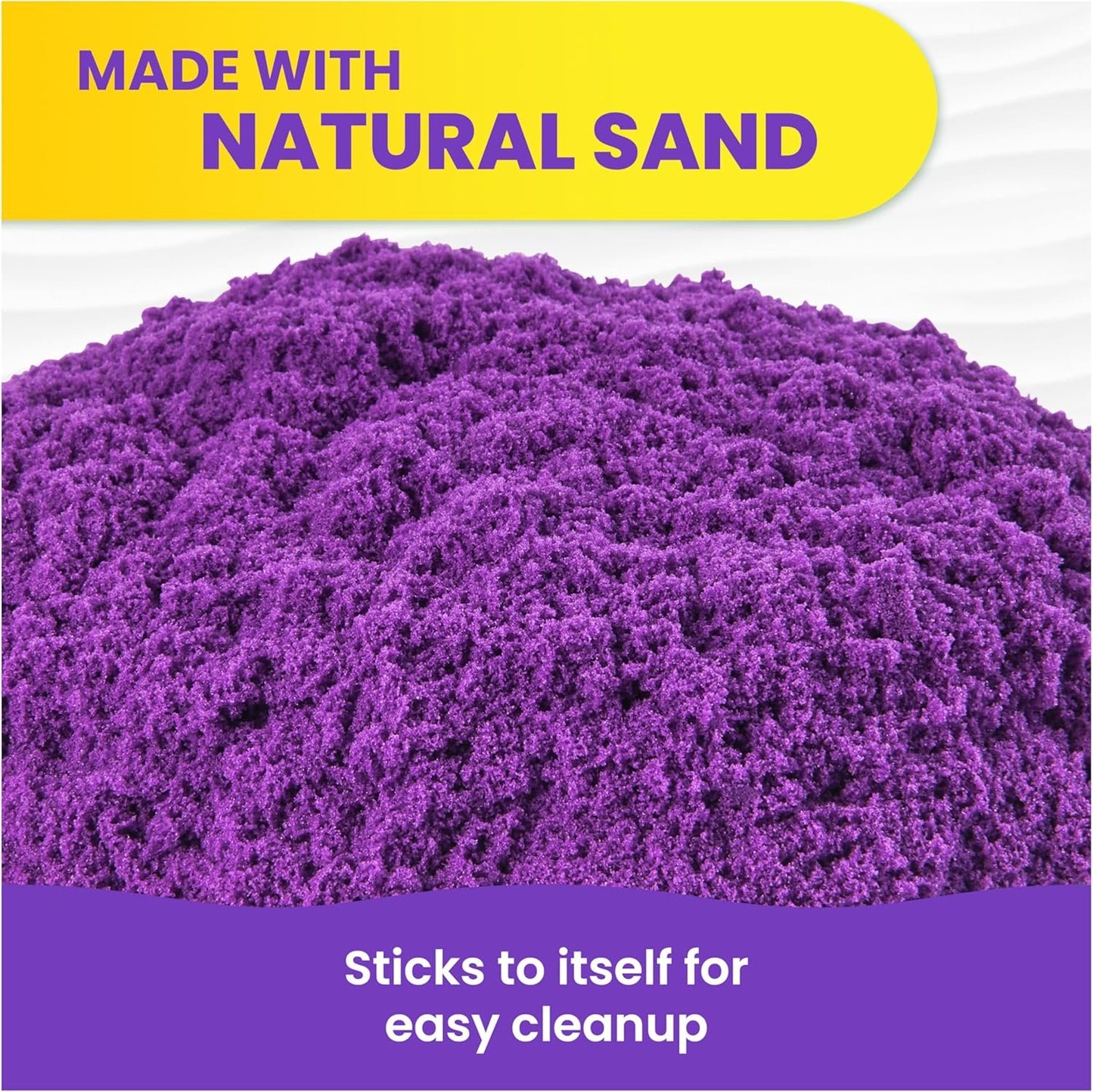 Kinetic Sand, 2lbs Purple Play Sand, Moldable Sensory Toys for Kids, Resealable Bag (Packaging May Vary), for Ages 3 and up