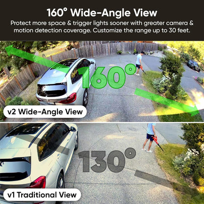 WYZE Floodlight Camera v2, 2800-Lumen LEDs, 2K HD Outdoor Security Camera, 160° Wide View, Motion Activated Light, 105dB Siren, Color Night Vision, Compatible with Alexa & Google Assistant, Wired