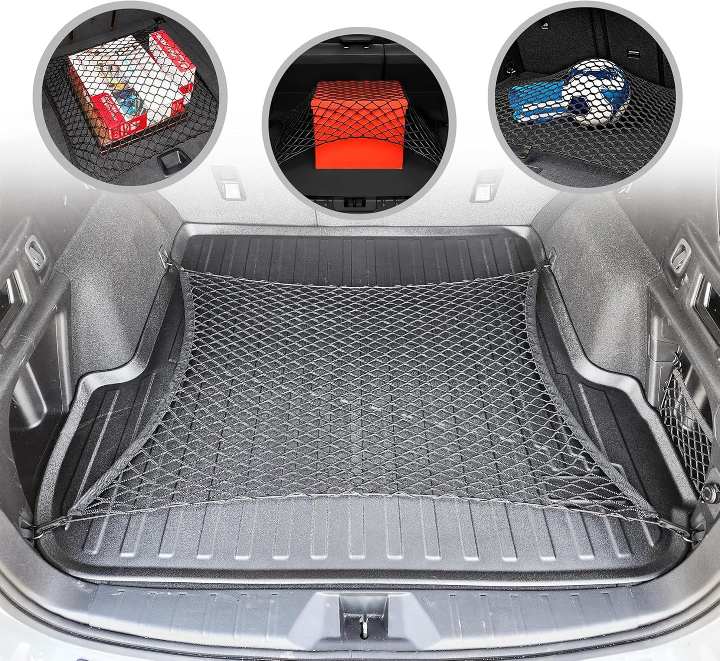 Floor Style Automotive Elastic Trunk Mesh Cargo Net for Subaru Outback 2020-2024 - Premium Trunk Organizers and Storage - Luggage Net for SUV - Best Car Organizer for Subaru Outback