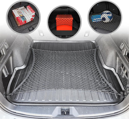 Floor Style Automotive Elastic Trunk Mesh Cargo Net for Subaru Outback 2020-2024 - Premium Trunk Organizers and Storage - Luggage Net for SUV - Best Car Organizer for Subaru Outback