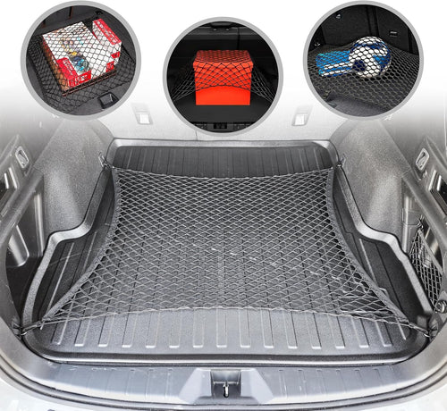 Floor Style Automotive Elastic Trunk Mesh Cargo Net for Subaru Outback 2020-2024 - Premium Trunk Organizers and Storage - Luggage Net for SUV - Best Car Organizer for Subaru Outback