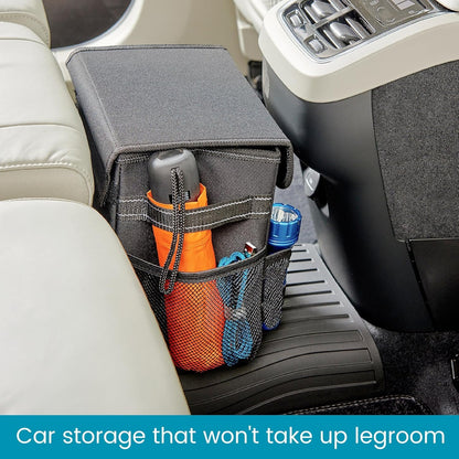 High Road Carganizer Car Storage Organizer with Lid - Multipurpose Small Car Storage Box, Back or Front Seat Organizer, Auto Console or Trunk Organizer - Univeral Fit in All Vehicles