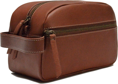 Timberland Men's Leather Toiletry Bag Travel Kit Accessory