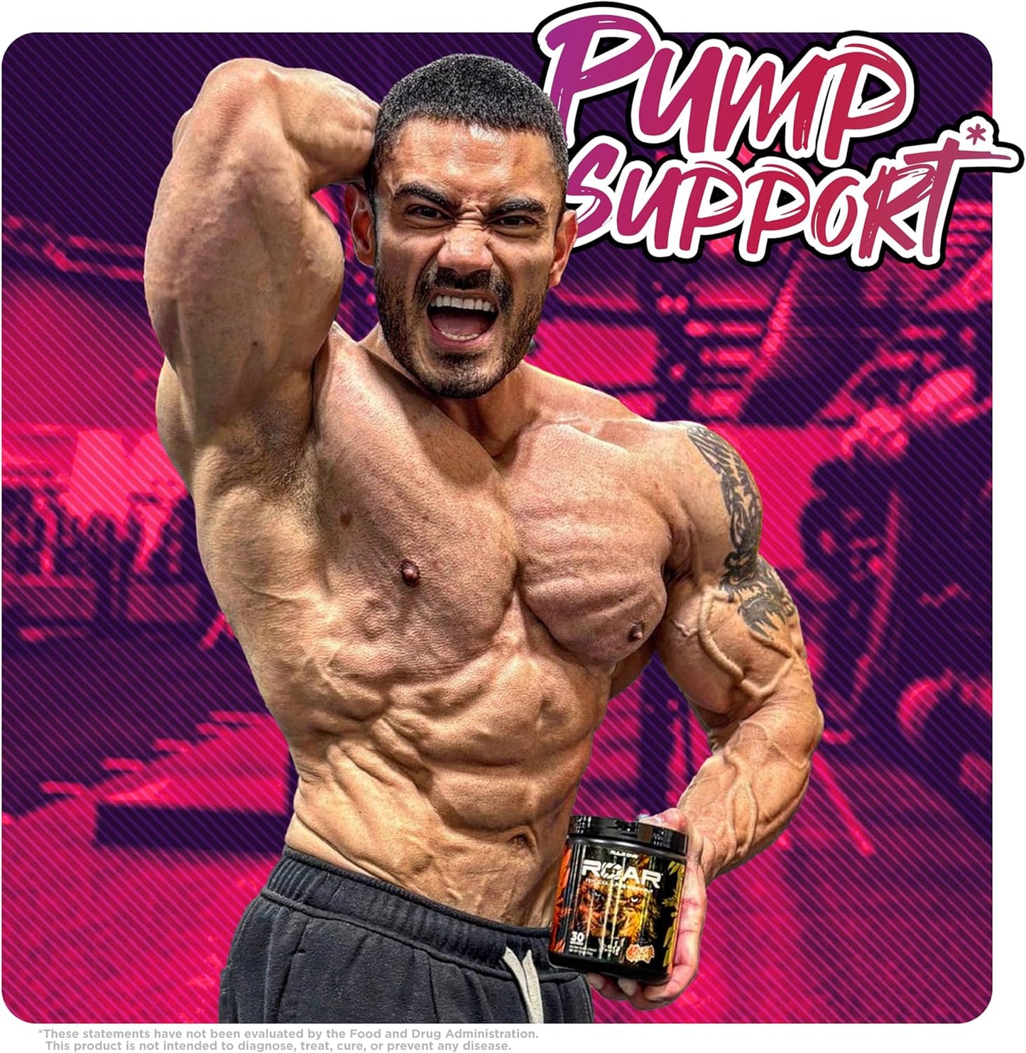 Rule1 R1 Roar Ferocious Pre-Workout Powder 285 g, Wild Grape (30 Servings)