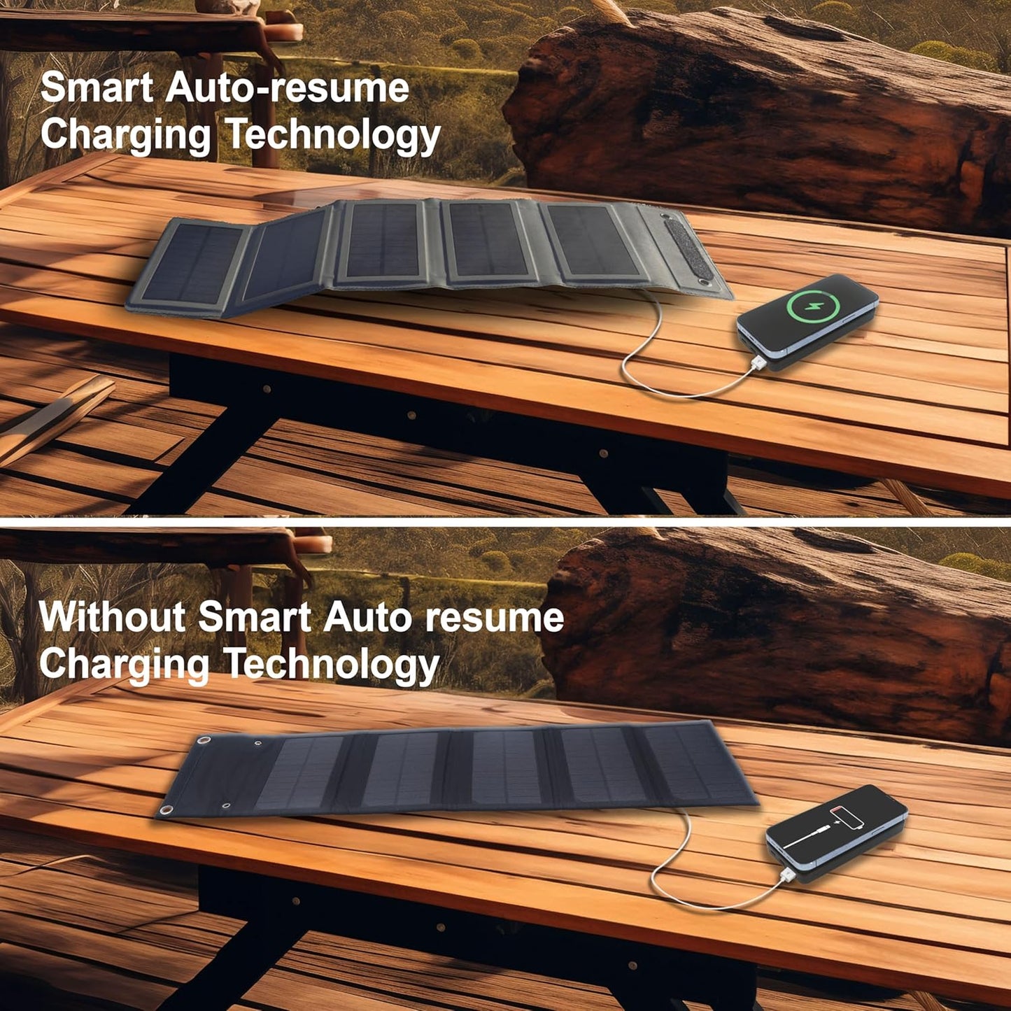 innowa 2-in-1 Solar Charger Power Bank, 9W High Efficiency Detachable Solar Panel, 10000mAh Portable Battery Pack, 15W Wireless, 20W PD, 18W QC3.0 Fast Charging, Dual USB for Hiking