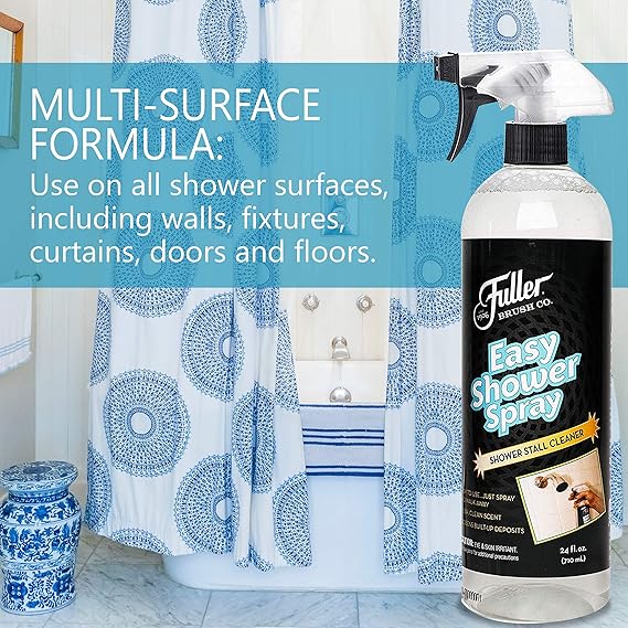 Fuller Brush Easy Shower Spray - No Scrub Shower Cleaner - Multi Surface Formula Keeps Surfaces Clean From Dirt, Soap Scum and Hard Water Stain Build Up Perfect for Shower Floors Walls (Pack of 6)