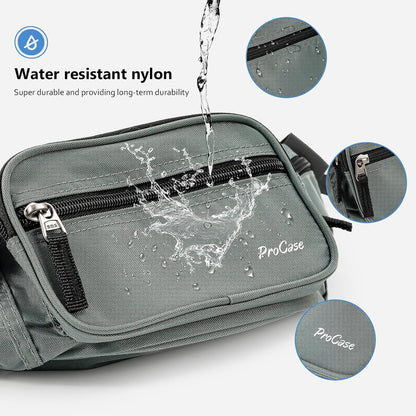 ProCase Fanny Pack Waist Packs for Men Women, Large Capacity Waist Bag Hip Pack for Travel Hiking Running Outdoor Sports