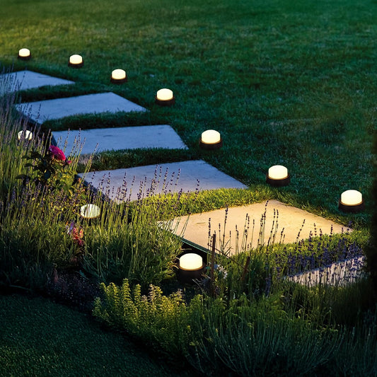 Danson Decor LED Puck Lights – Set of 10 Pathway Lights Illuminate Walkways and Gardens – Energy Efficient Ground Lights & Landscape Lighting